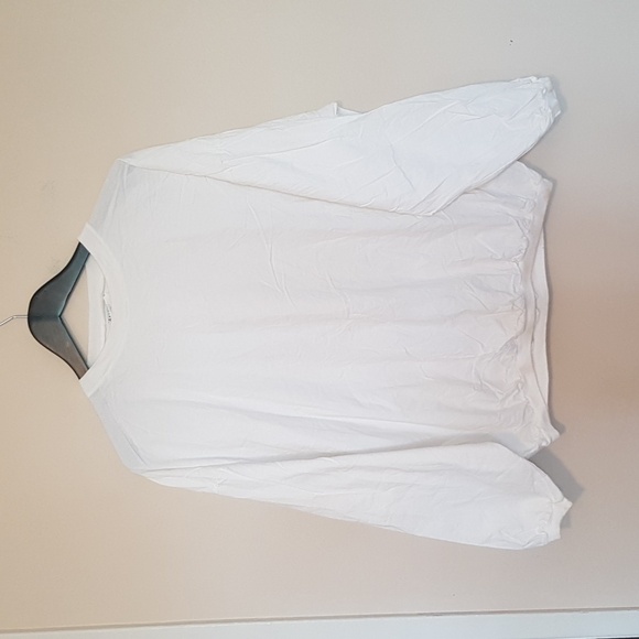 SUPERFINE white cotton shirting long sleeve minimalist sweatshirt style… - Picture 1 of 5